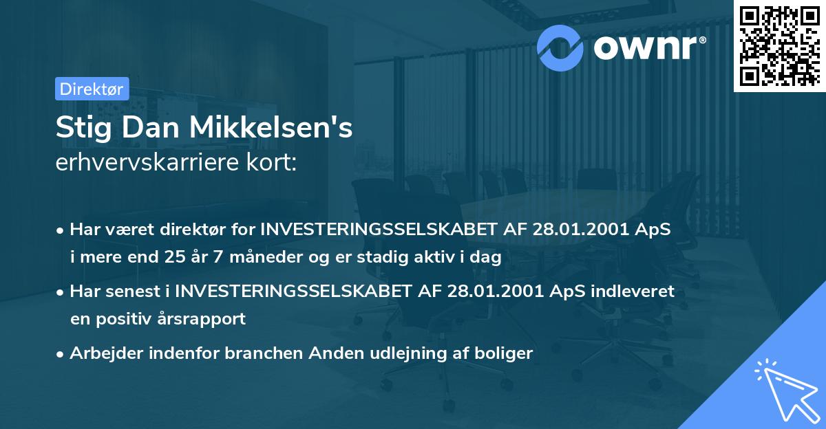 Stig Dan Mikkelsen's erhvervskarriere kort