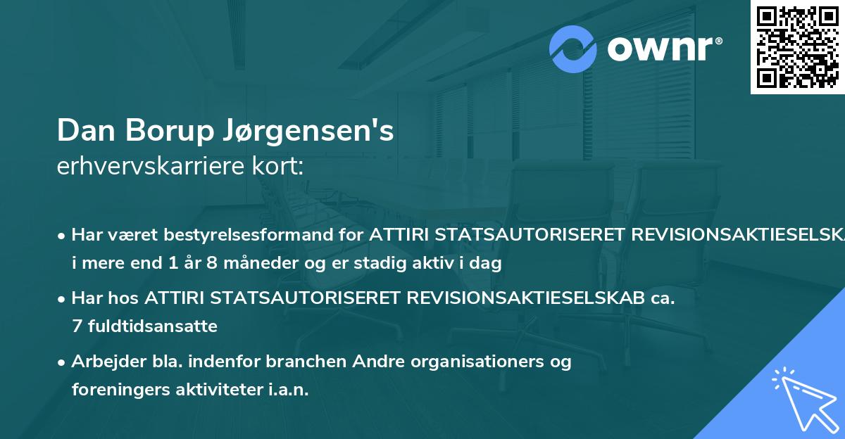 Dan Borup Jørgensen's erhvervskarriere kort