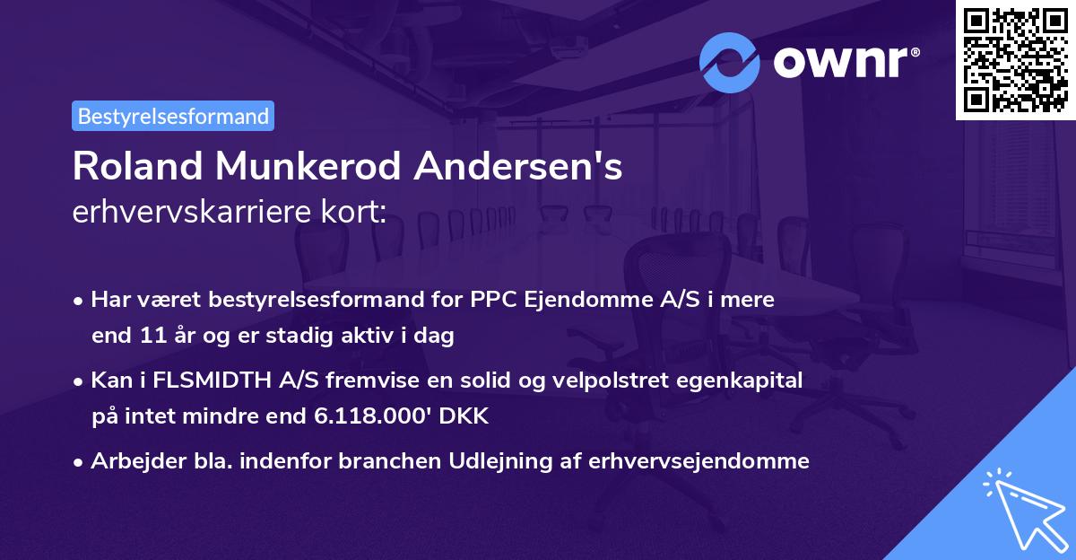 Roland Munkerod Andersen's erhvervskarriere kort
