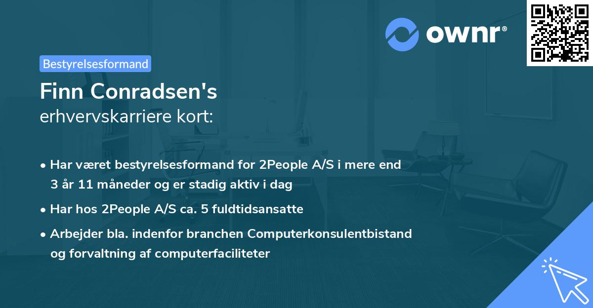 Finn Conradsen's erhvervskarriere kort
