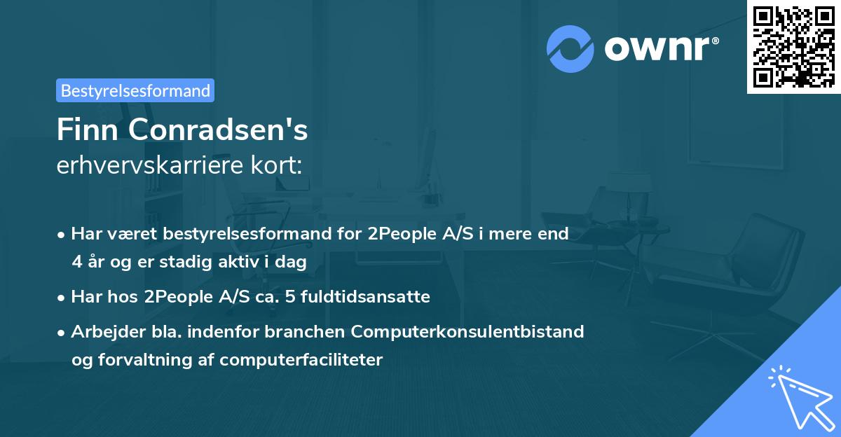Finn Conradsen's erhvervskarriere kort