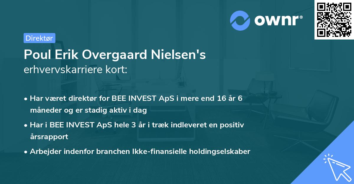 Poul Erik Overgaard Nielsen's erhvervskarriere kort