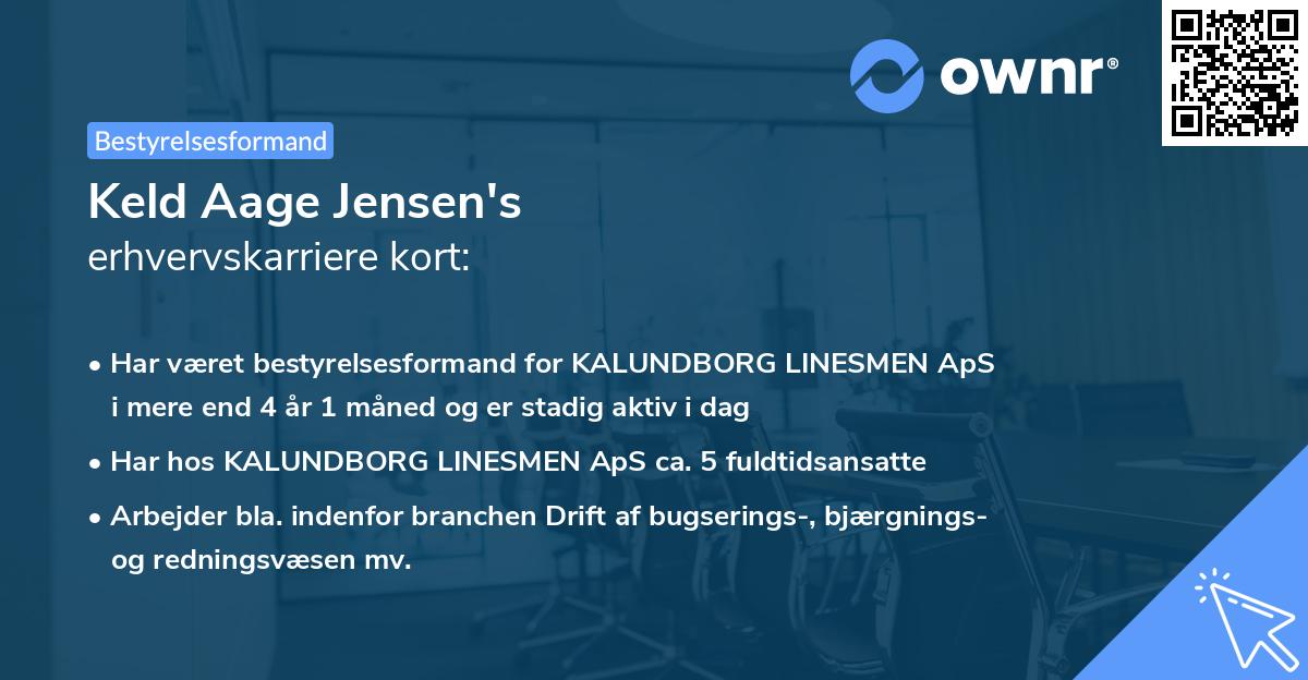 Keld Aage Jensen's erhvervskarriere kort