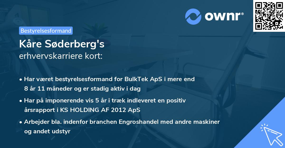 Kåre Søderberg's erhvervskarriere kort