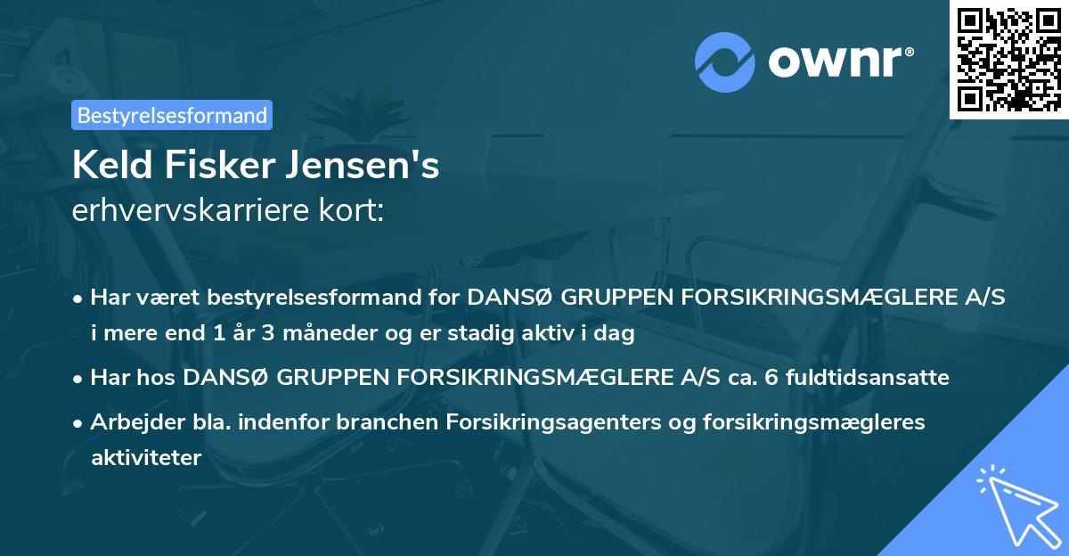 Keld Fisker Jensen's erhvervskarriere kort