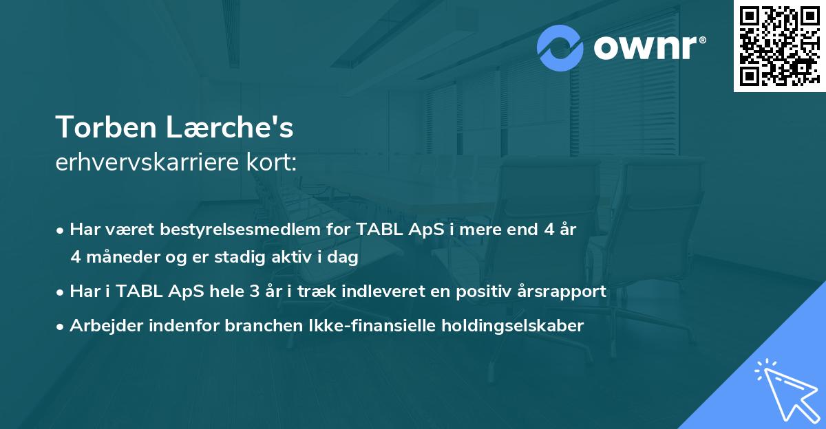 Torben Lærche's erhvervskarriere kort