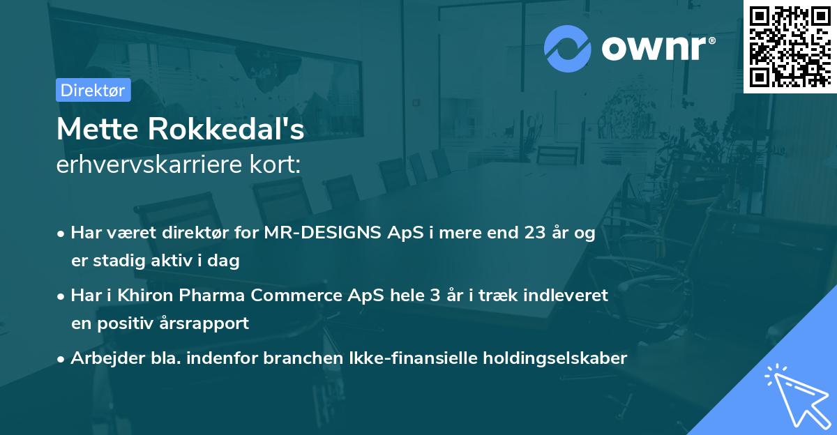 Mette Rokkedal's erhvervskarriere kort
