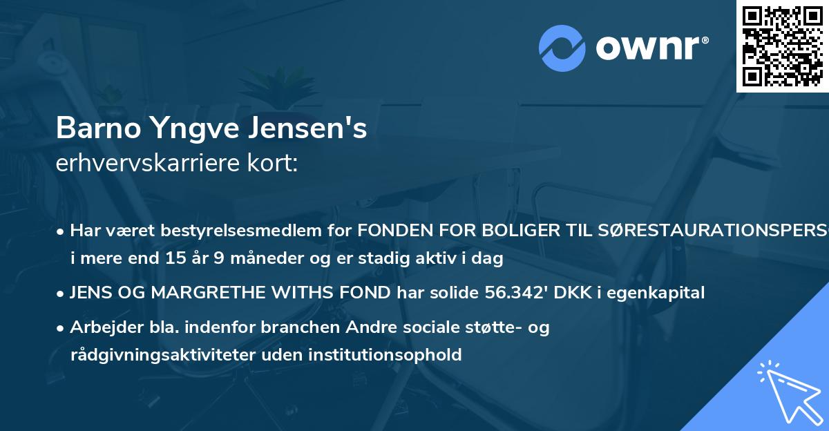 Barno Yngve Jensen's erhvervskarriere kort