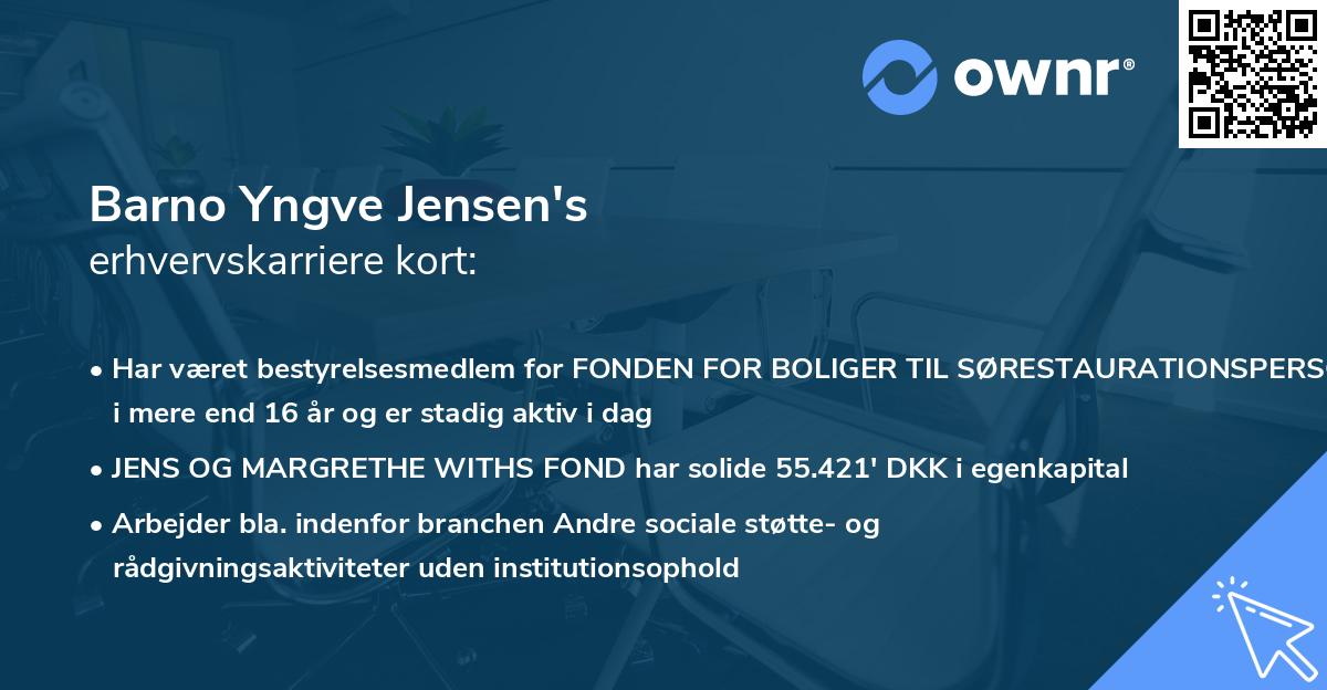 Barno Yngve Jensen's erhvervskarriere kort