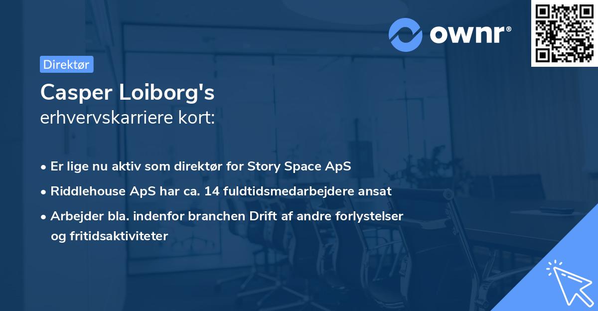 Casper Loiborg's erhvervskarriere kort