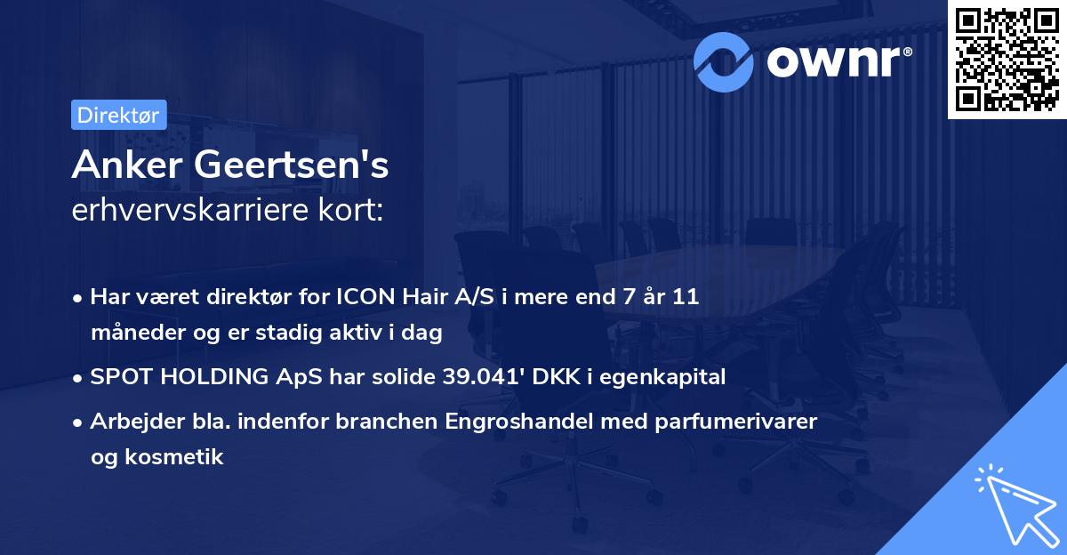 Anker Geertsen's erhvervskarriere kort