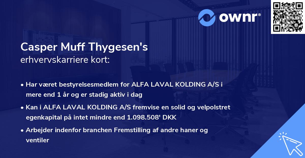 Casper Muff Thygesen's erhvervskarriere kort