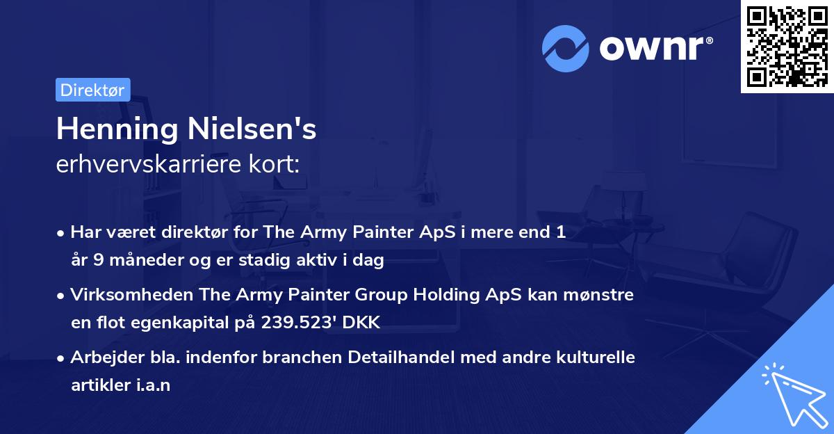 Henning Nielsen's erhvervskarriere kort