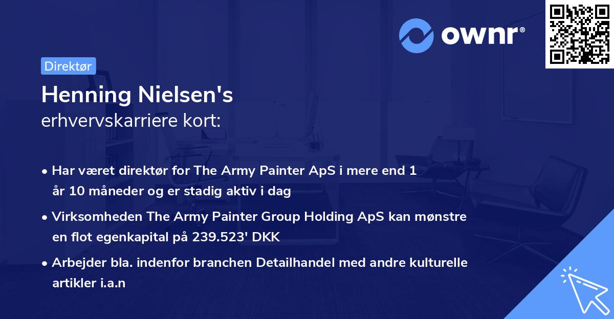 Henning Nielsen's erhvervskarriere kort