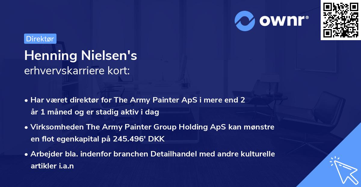 Henning Nielsen's erhvervskarriere kort