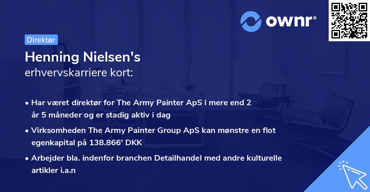 Henning Nielsen's erhvervskarriere kort