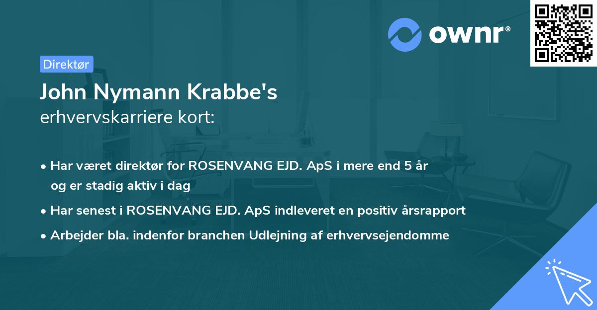 John Nymann Krabbe's erhvervskarriere kort