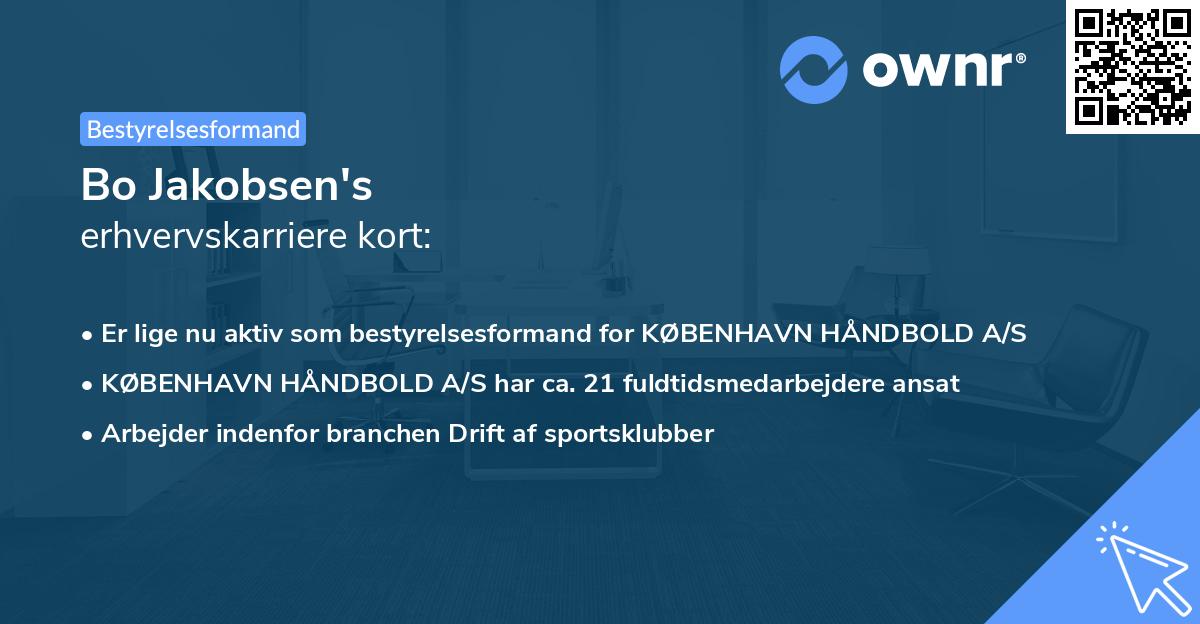 Bo Jakobsen's erhvervskarriere kort