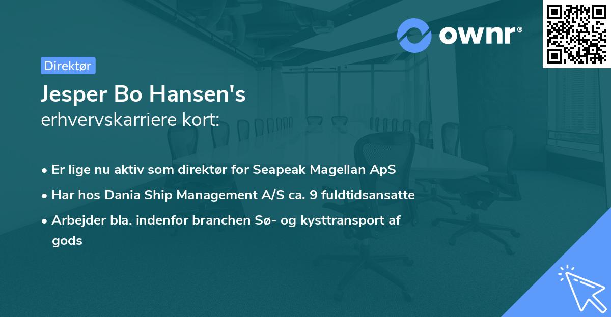 Jesper Bo Hansen's erhvervskarriere kort
