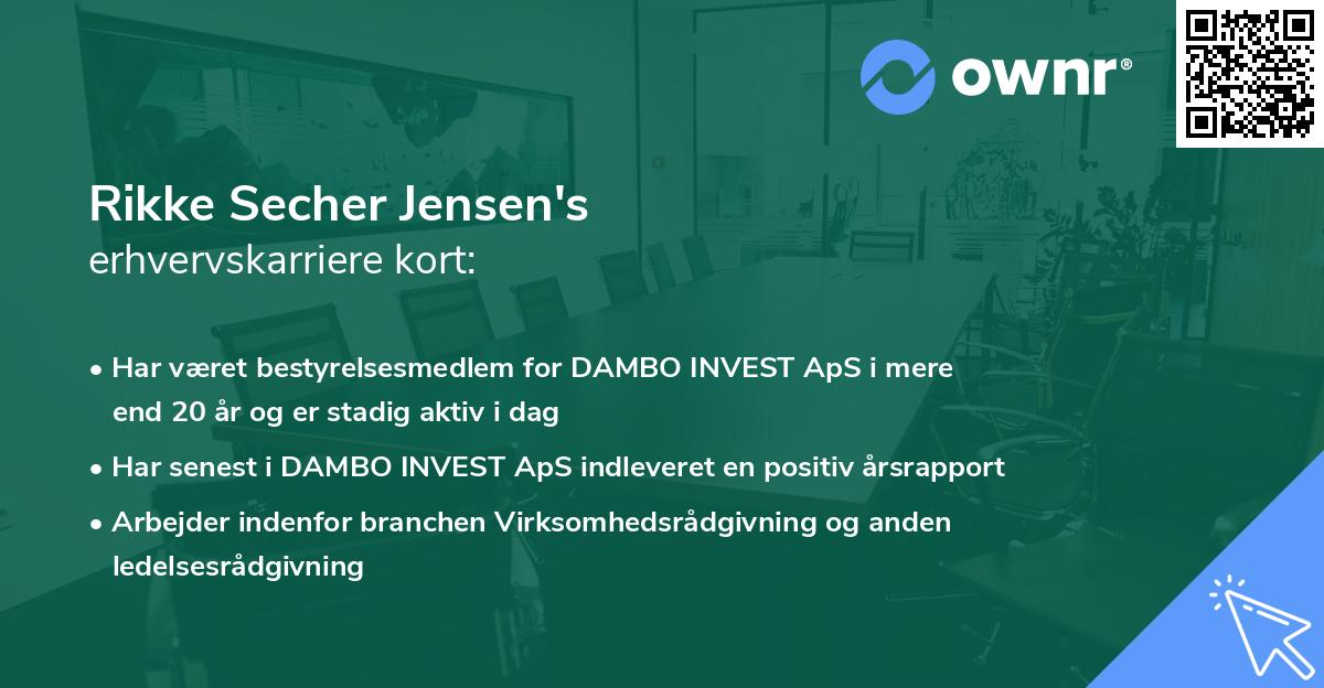 Rikke Secher Jensen's erhvervskarriere kort