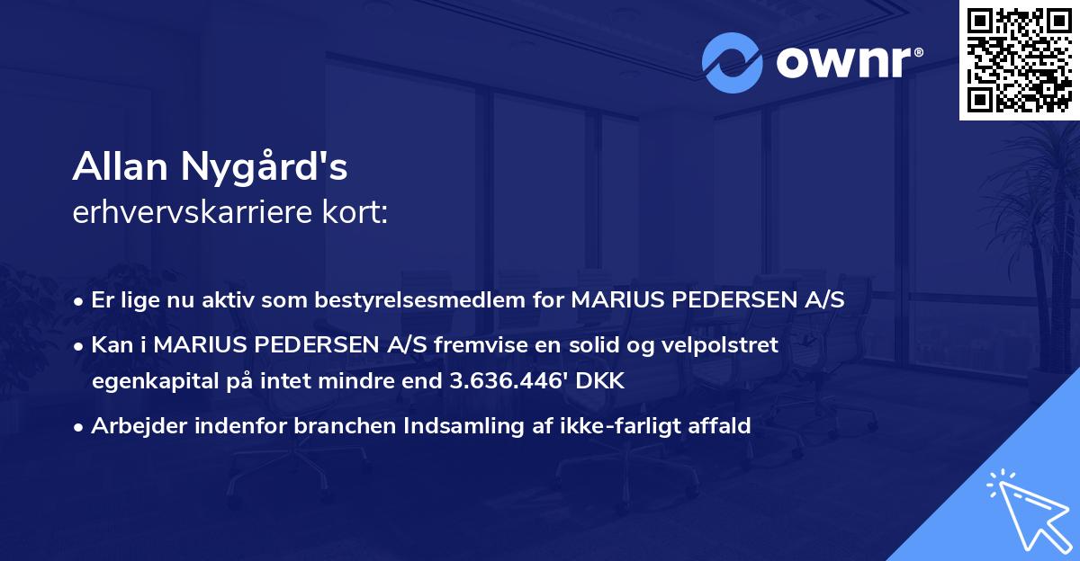Allan Nygård's erhvervskarriere kort