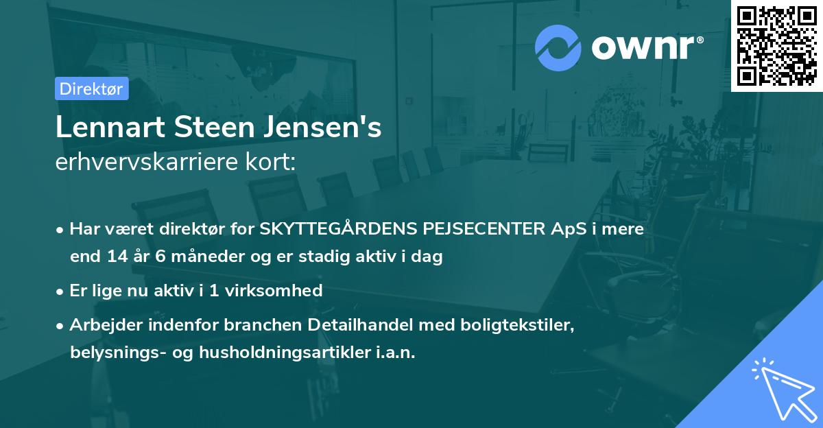 Lennart Steen Jensen's erhvervskarriere kort