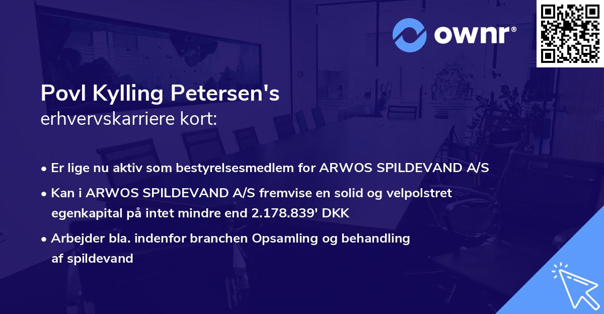 Povl Kylling Petersen's erhvervskarriere kort