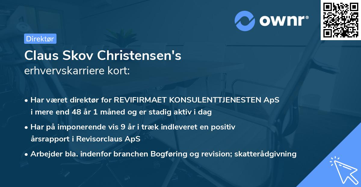 Claus Skov Christensen's erhvervskarriere kort