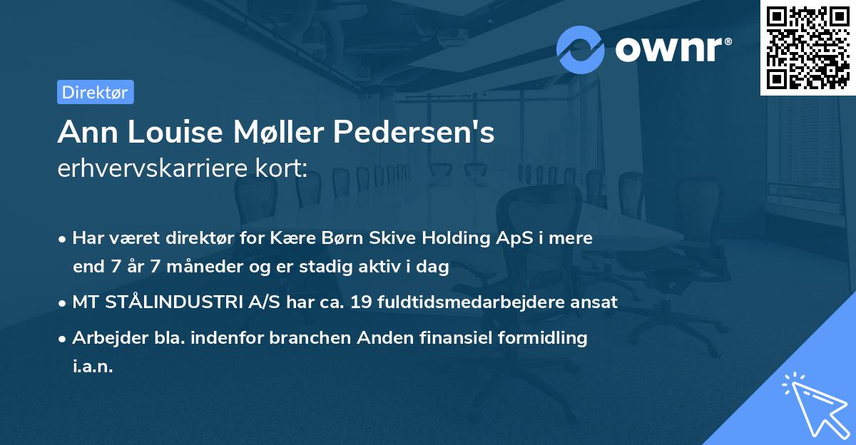 Ann Louise Møller Pedersen's erhvervskarriere kort