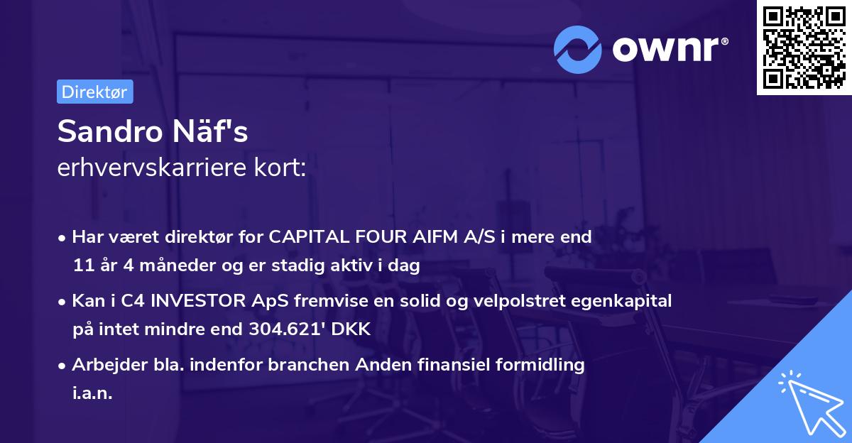 Sandro Näf's erhvervskarriere kort