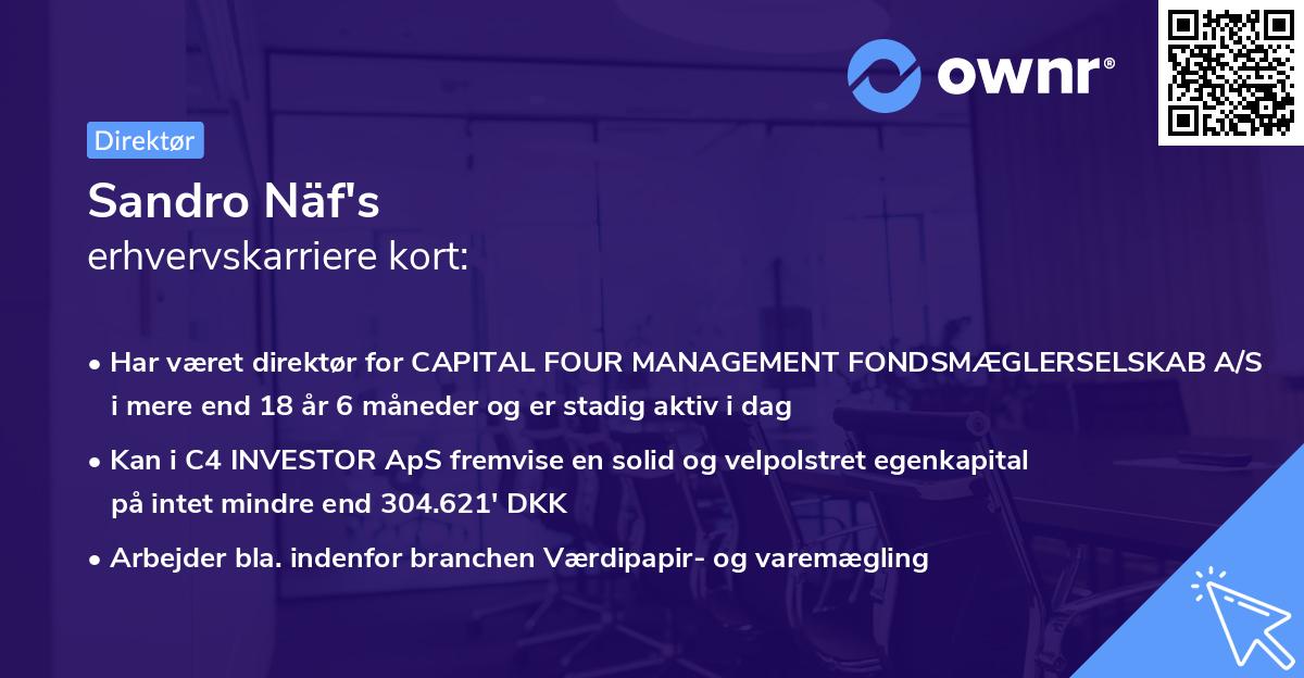 Sandro Näf's erhvervskarriere kort