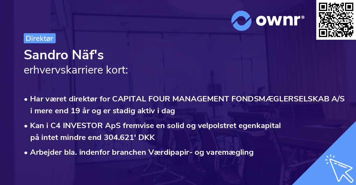 Sandro Näf's erhvervskarriere kort