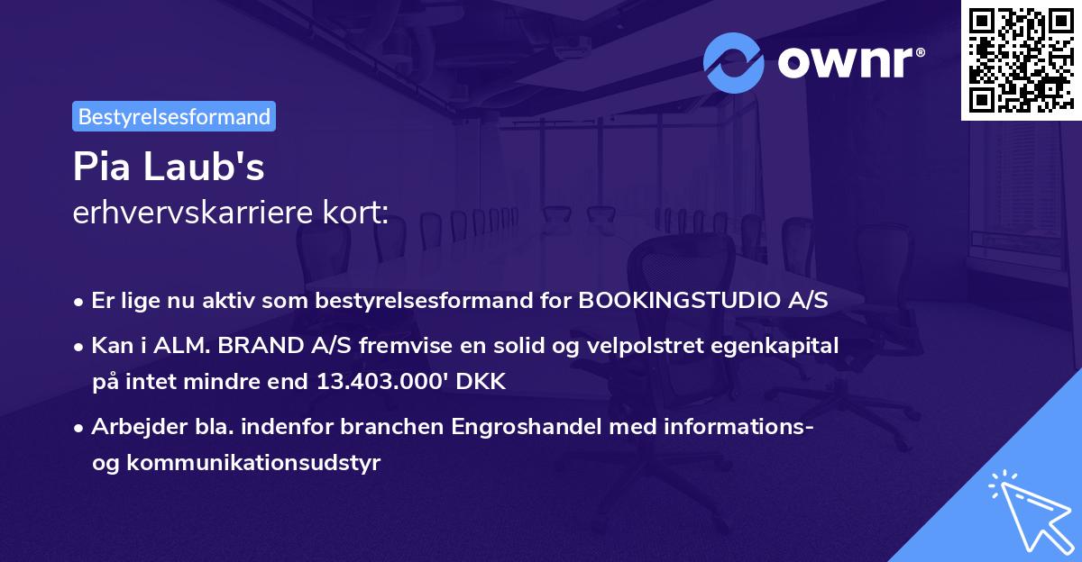 Pia Laub's erhvervskarriere kort