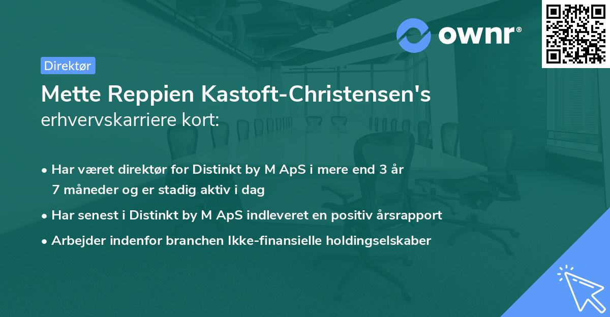 Mette Reppien Kastoft-Christensen's erhvervskarriere kort