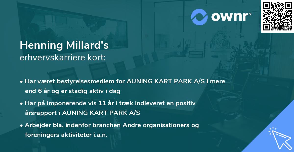 Henning Millard's erhvervskarriere kort