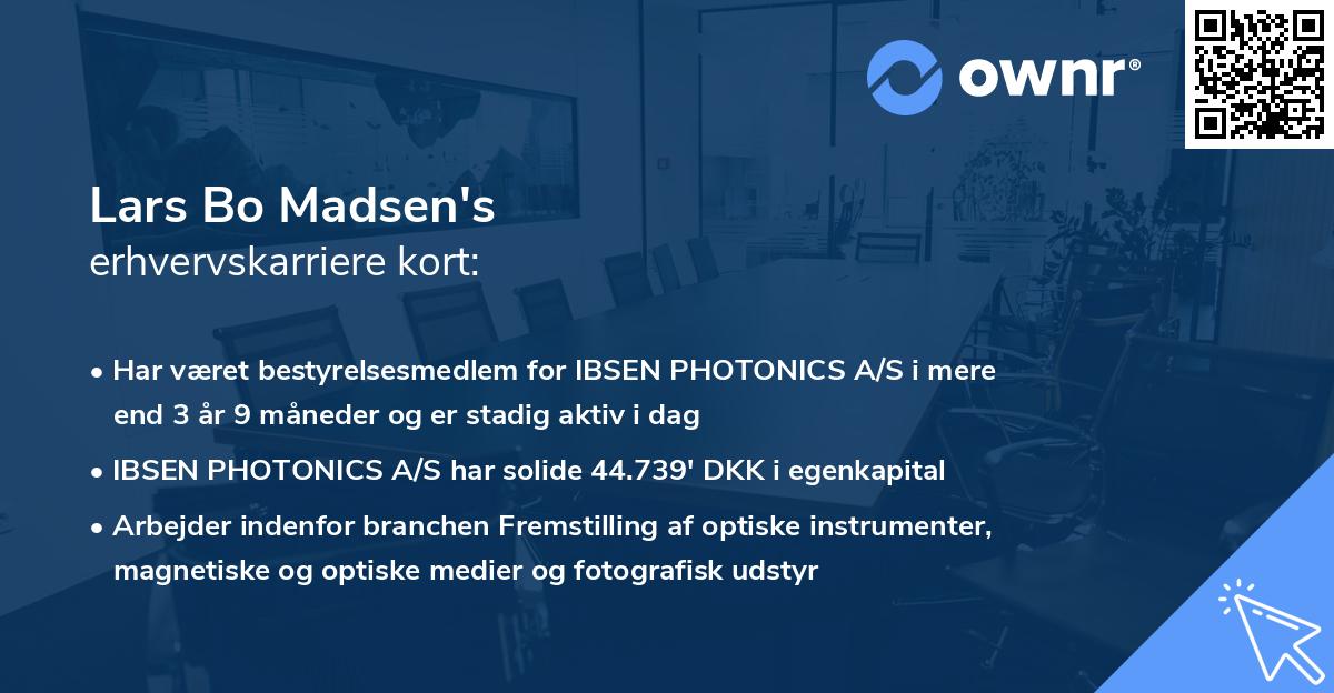Lars Bo Madsen's erhvervskarriere kort