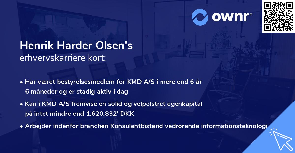 Henrik Harder Olsen's erhvervskarriere kort