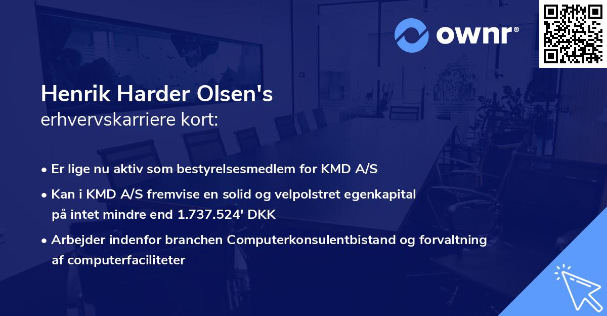 Henrik Harder Olsen's erhvervskarriere kort