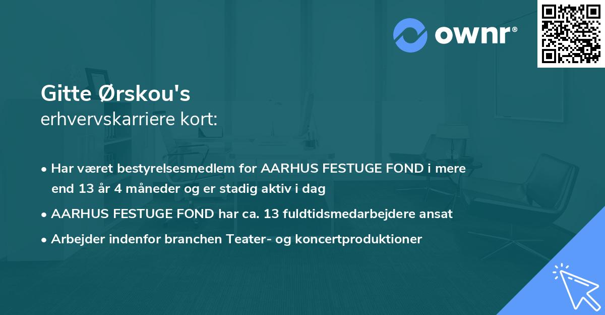 Gitte Ørskou's erhvervskarriere kort