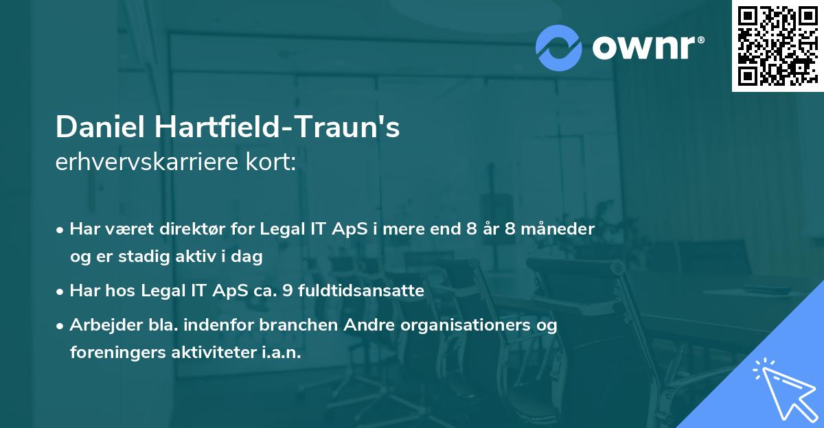 Daniel Hartfield-Traun's erhvervskarriere kort