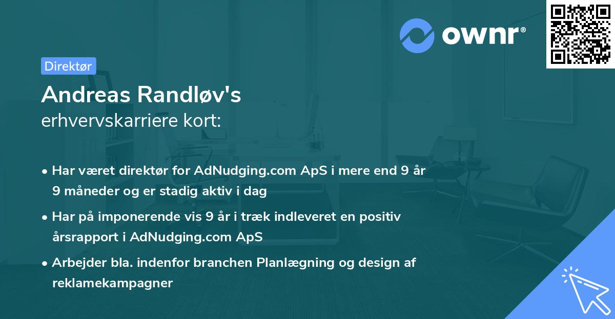 Andreas Randløv's erhvervskarriere kort