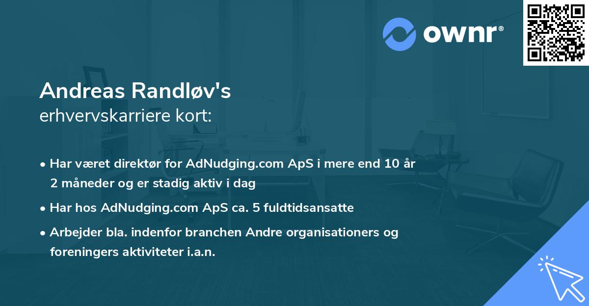 Andreas Randløv's erhvervskarriere kort