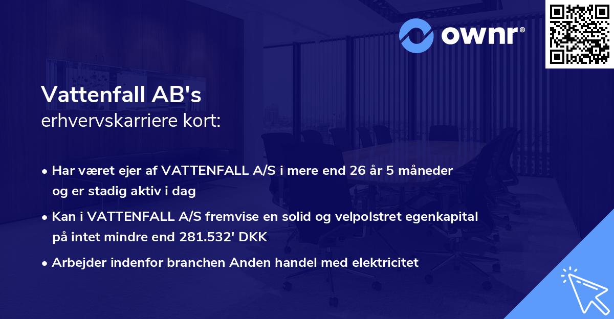 Vattenfall AB's erhvervskarriere kort