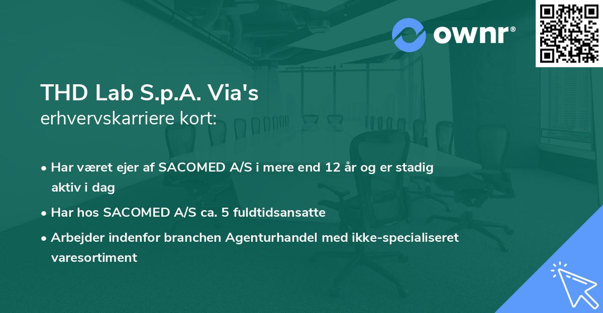 THD Lab S.p.A. Via's erhvervskarriere kort