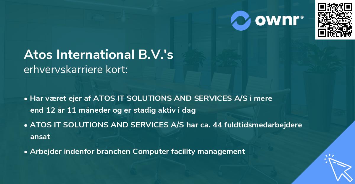 Atos International B.V.'s erhvervskarriere kort