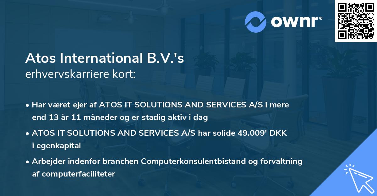 Atos International B.V.'s erhvervskarriere kort