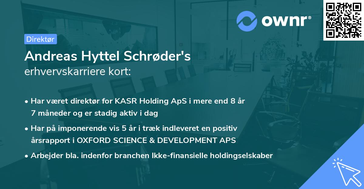 Andreas Hyttel Schrøder's erhvervskarriere kort