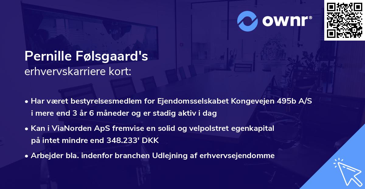 Pernille Følsgaard's erhvervskarriere kort