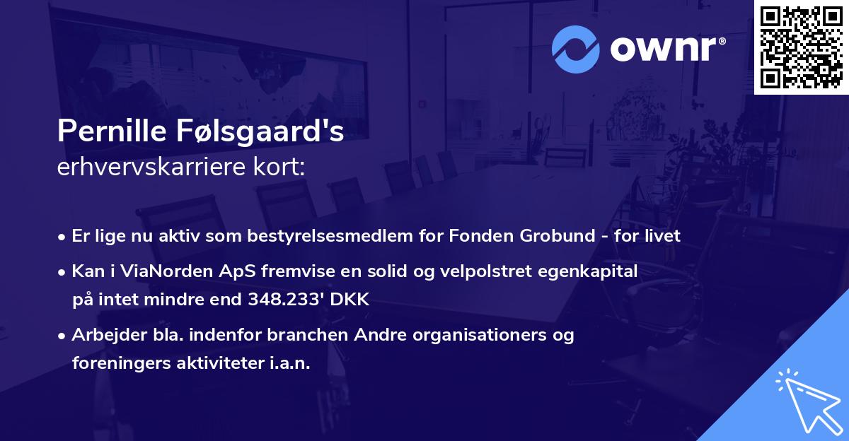Pernille Følsgaard's erhvervskarriere kort