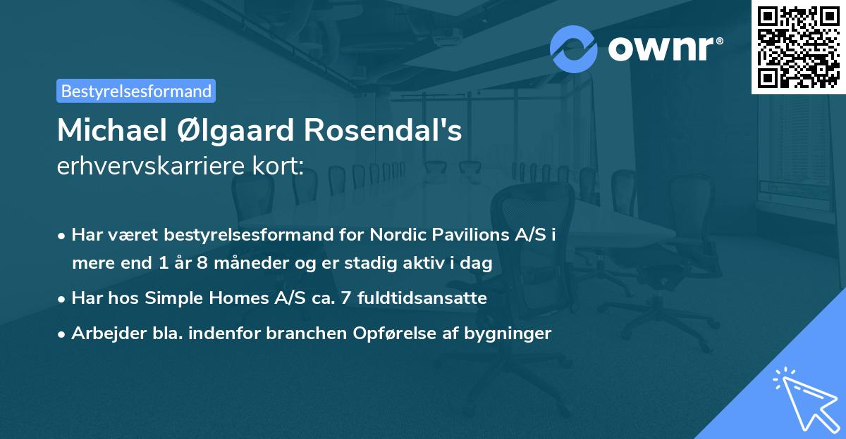 Michael Ølgaard Rosendal's erhvervskarriere kort
